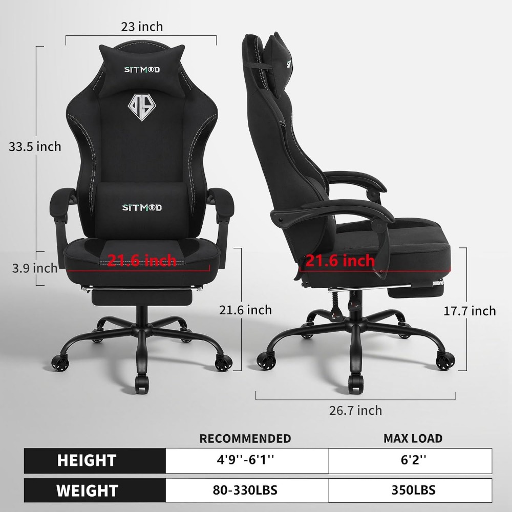 كرسي ألعاب مريح مع مسند للقدمي - مراجعة Gaming Chair Cushion وسعره
