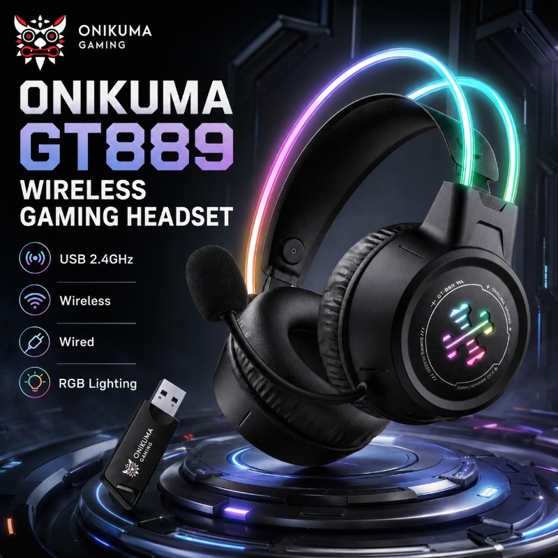 سماعات ألعاب ONIKUMA GT889 لاس - مراجعة Gaming Console Apple وسعره