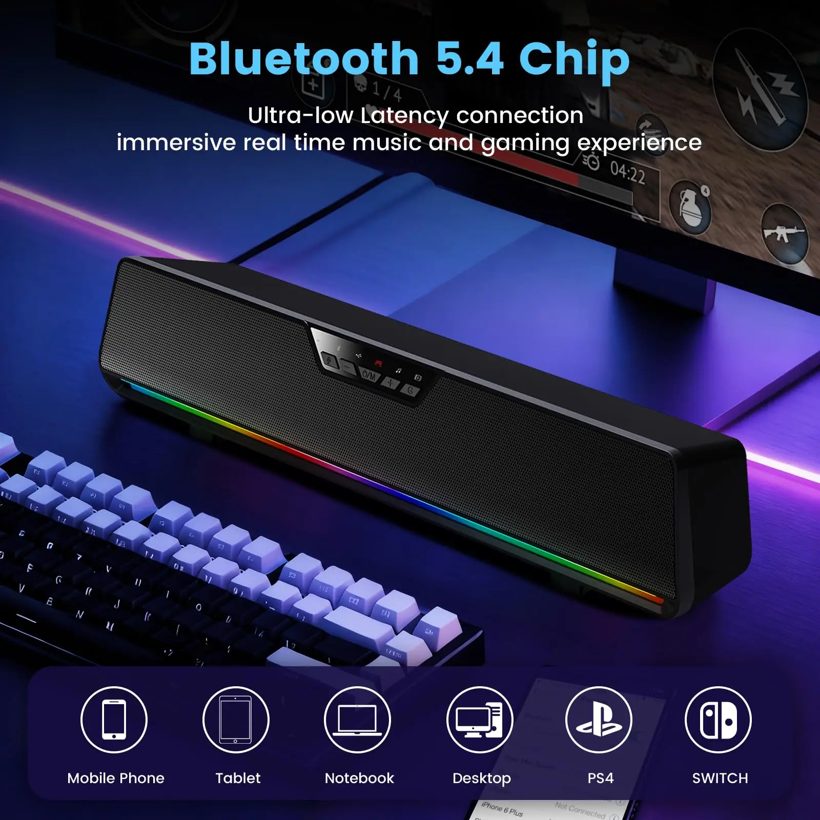 مكبر صوت ألعاب GS6 Pro 7.1 مع  - مراجعة Gaming Console Apple وسعره