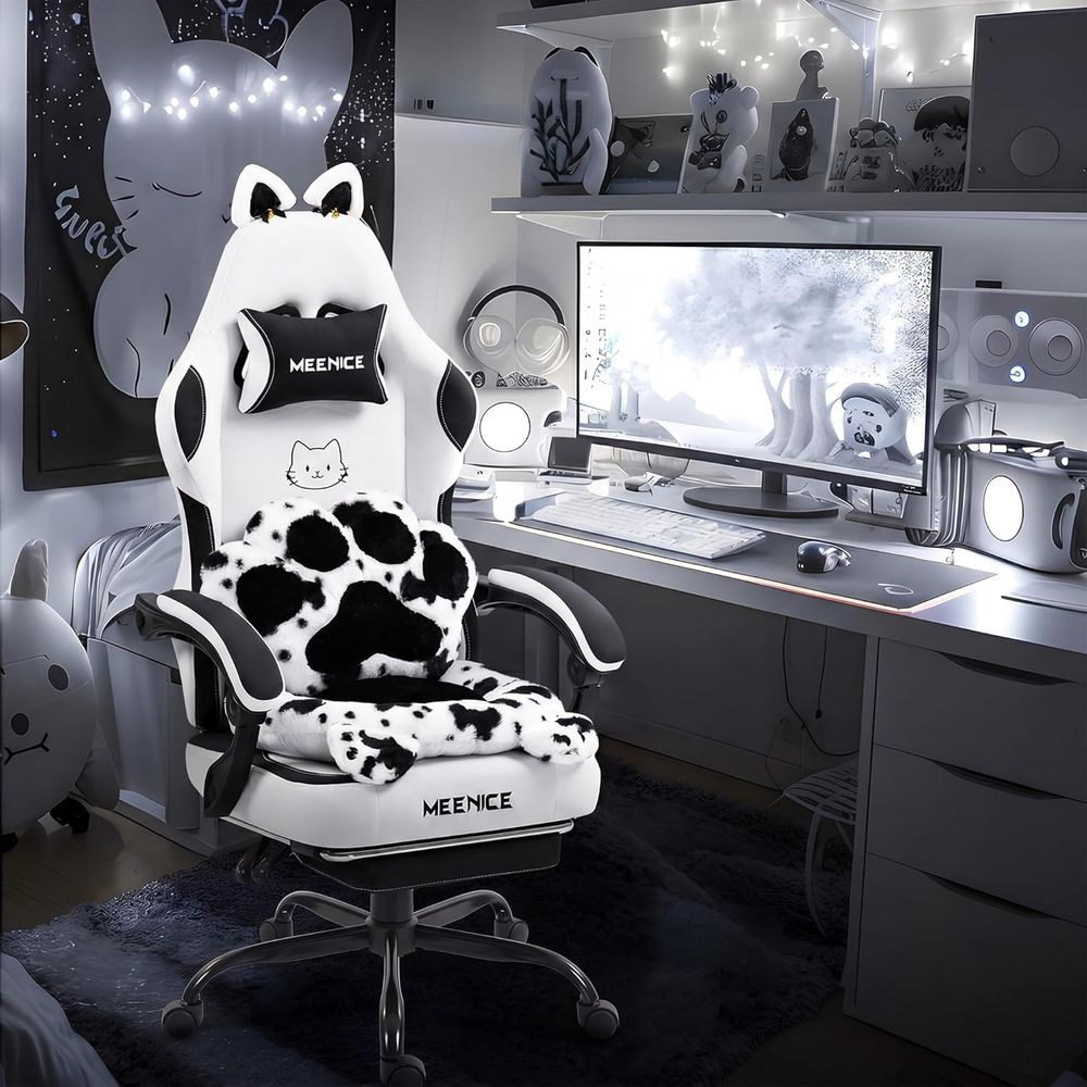 كرسي ألعاب لطيف بتصميم آذان وم - مراجعة Gaming Chair Cushion وسعره