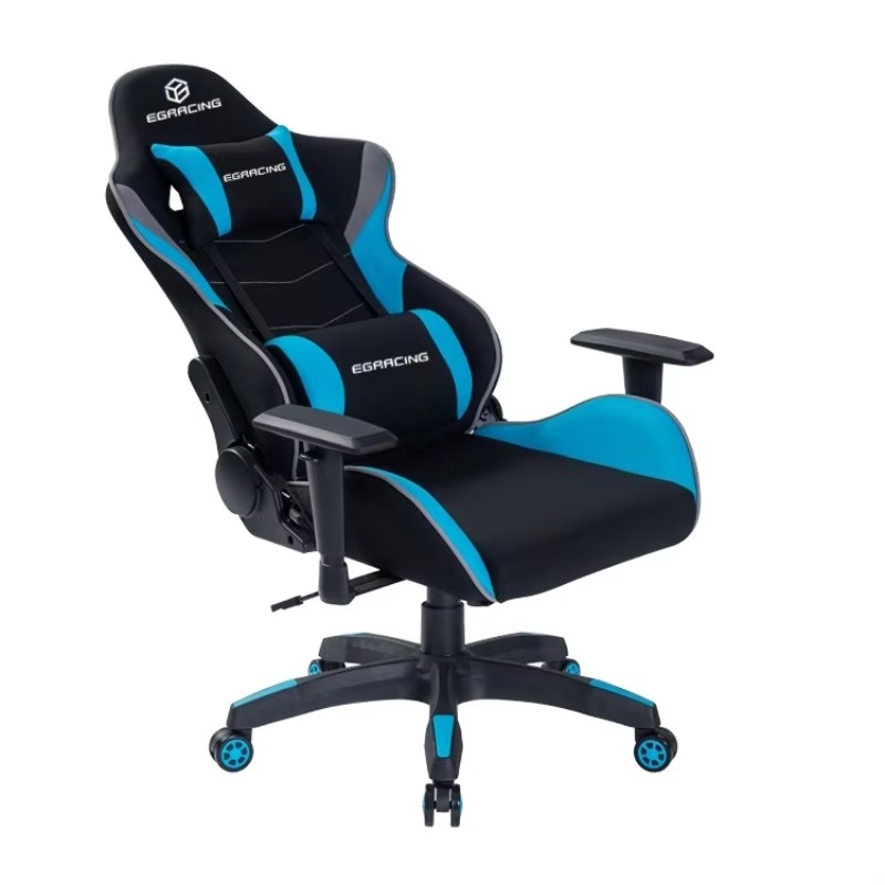 كرسي ألعاب أسود وأزرق مع مسند  - مراجعة Gaming Chair Cushion وسعره