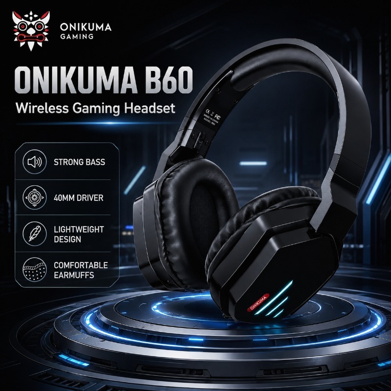 سماعة ألعاب لاسلكية ONIKUMA B6 - مراجعة Gaming Console Apple وسعره