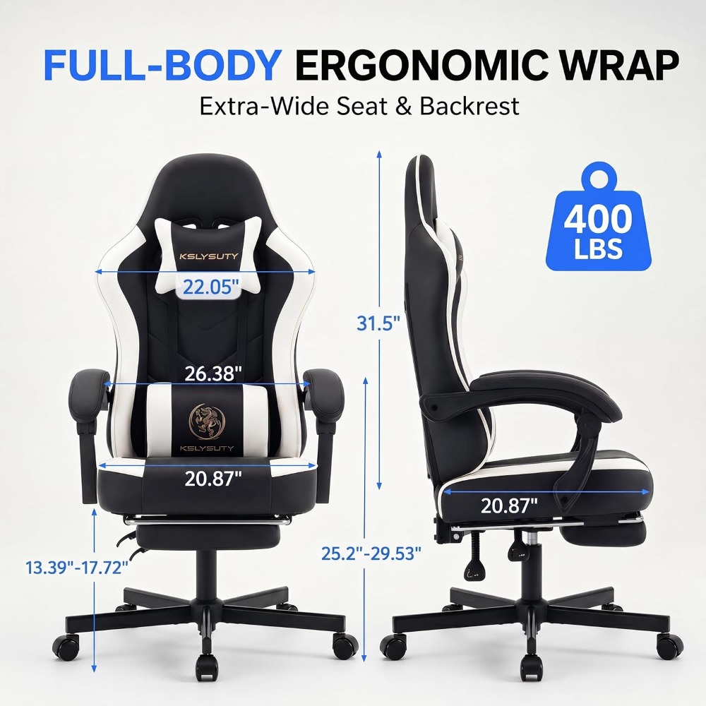 كرسي ألعاب مريح بظهر عالٍ مع م - مراجعة Gaming Chair Cushion وسعره