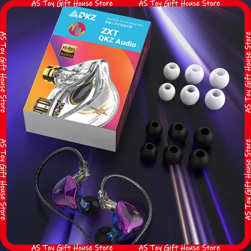 سماعات أذن سلكية QKZ ZXT عالية - مراجعة Headset Gaming Console وسعره